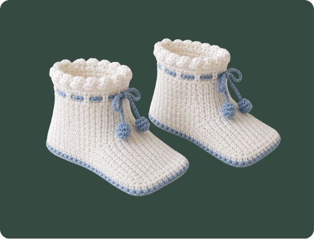 babysokjes tunesisch haken