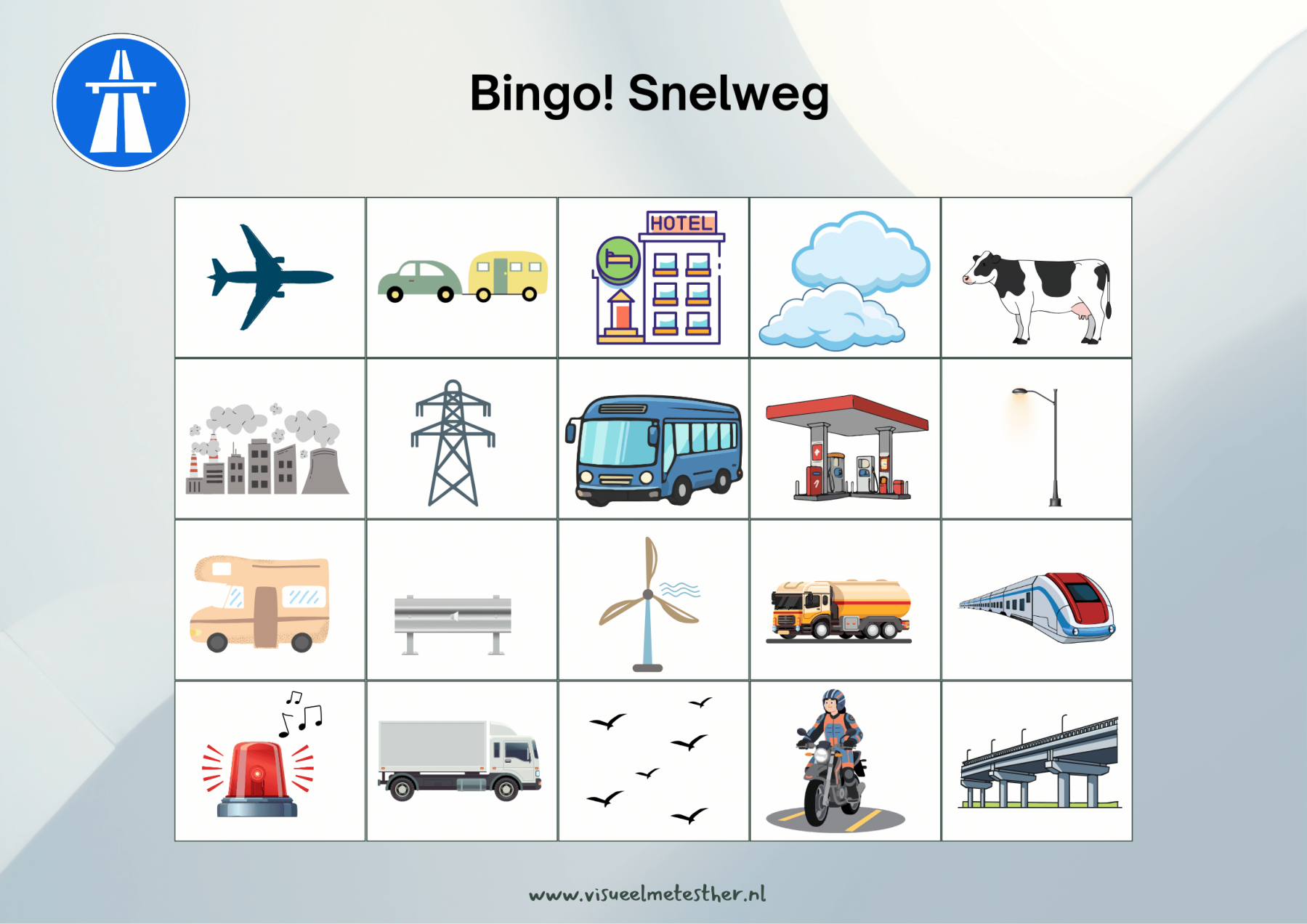 Gratis strandbingo voor kinderen met zoekopdrachten
