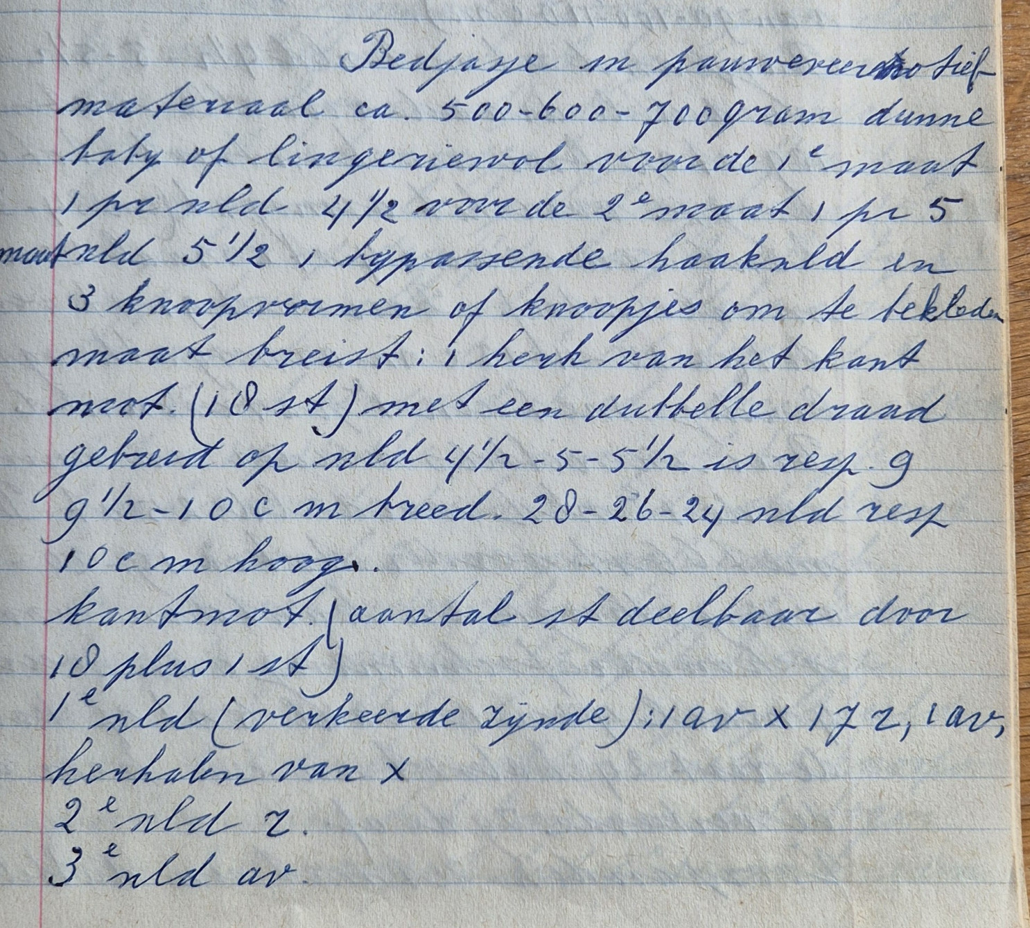 Vintage gebreid bedjasje in pauweveermotief met gehaakte lusjesrand